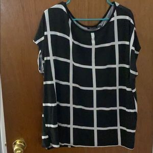 Black and white blouse